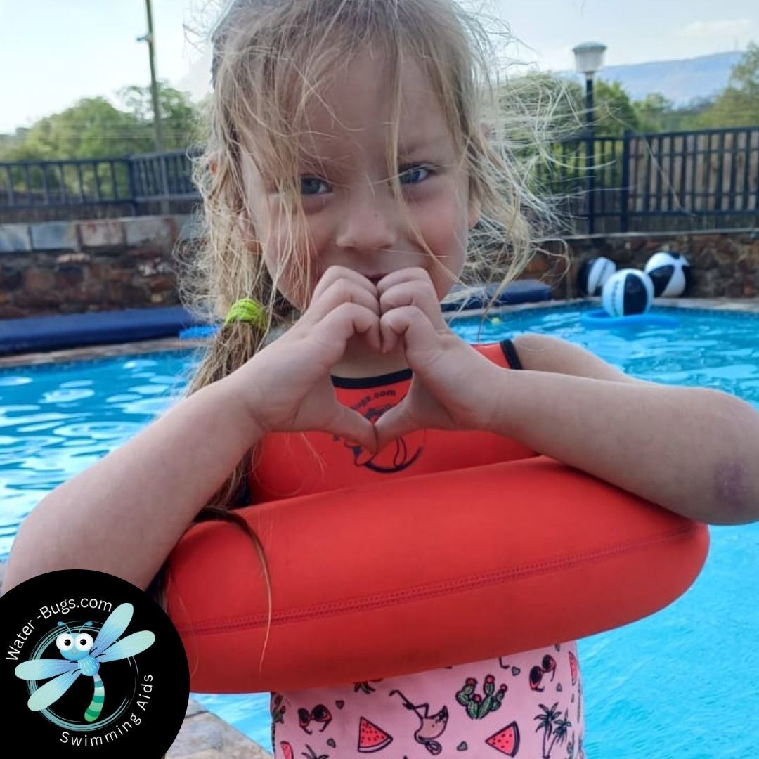Young swimmer building confidence with Water-Bugs